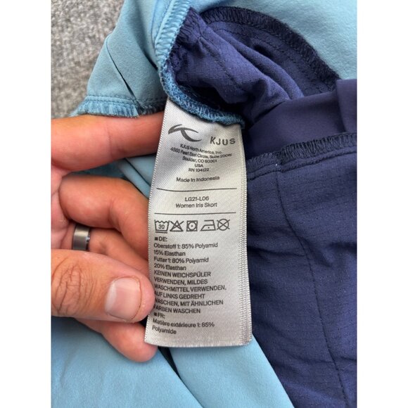 KJUS Iris Skort Women's 36/S Blue Pockets Belt Loops Side Zipper Pleated Back - Picture 9 of 9